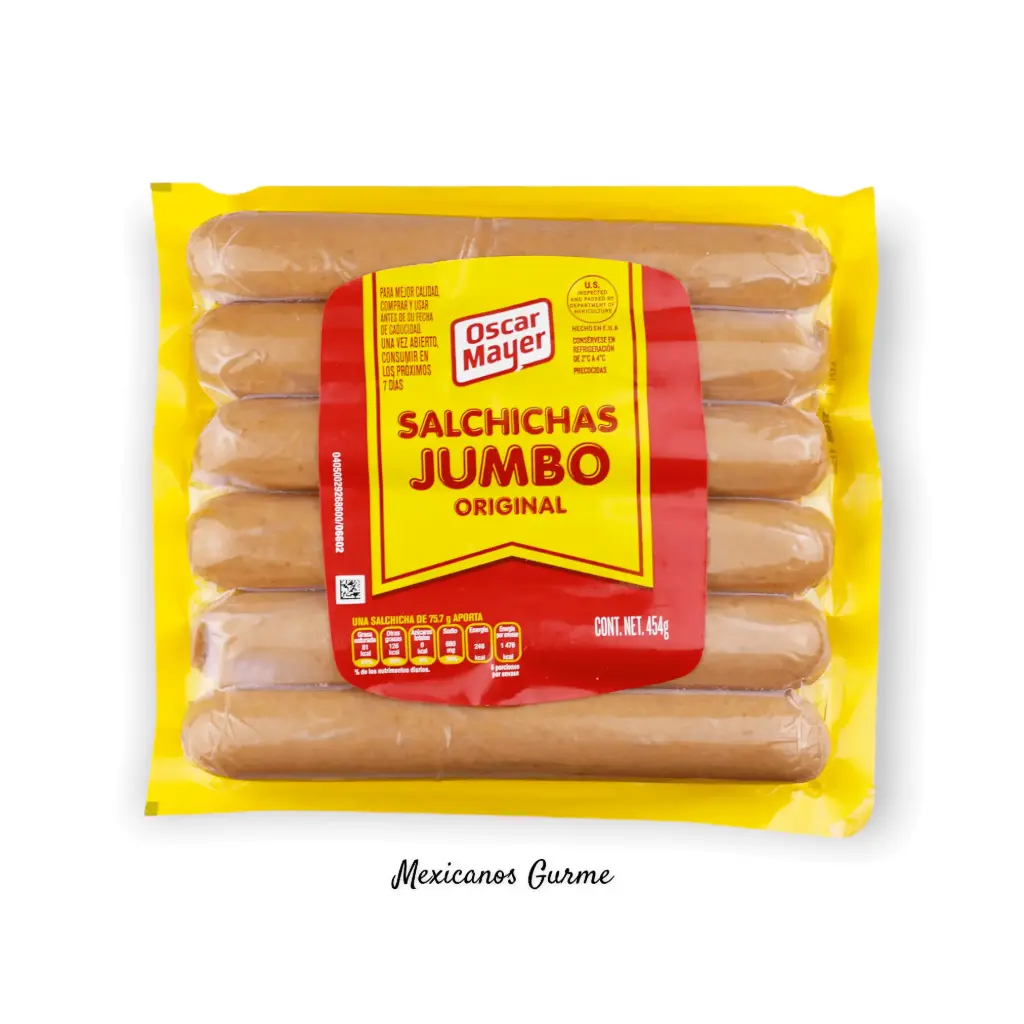 Salchicha jumbo 454g, oscar mayer, paquete