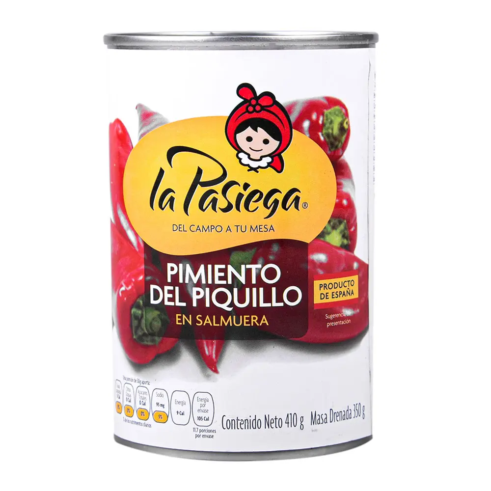 pimiento del piquillo español 410gr, la pasiega, lata