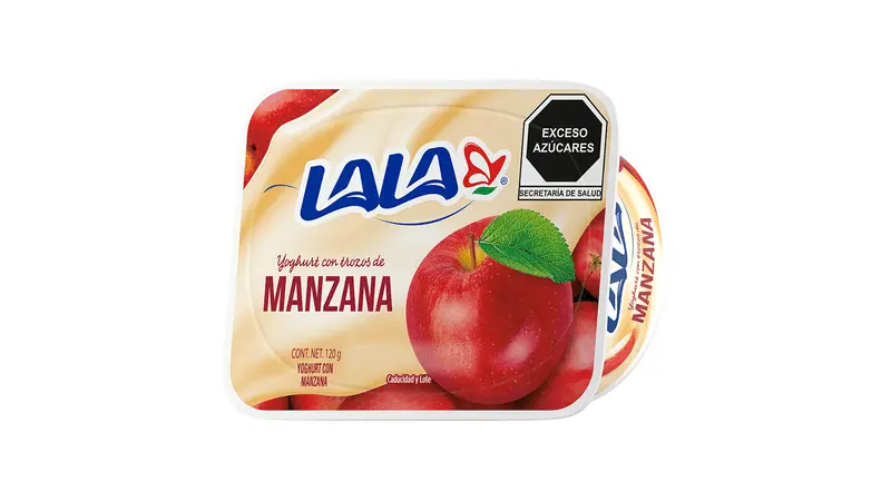 Yoghurt sabor a manzana 120g, lala, pieza
