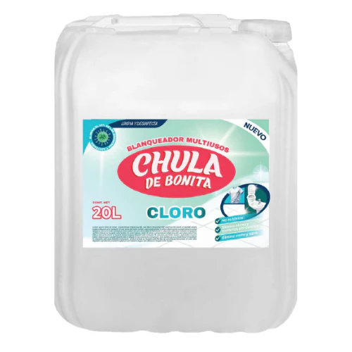 cloro 20 lts, chula, bidon