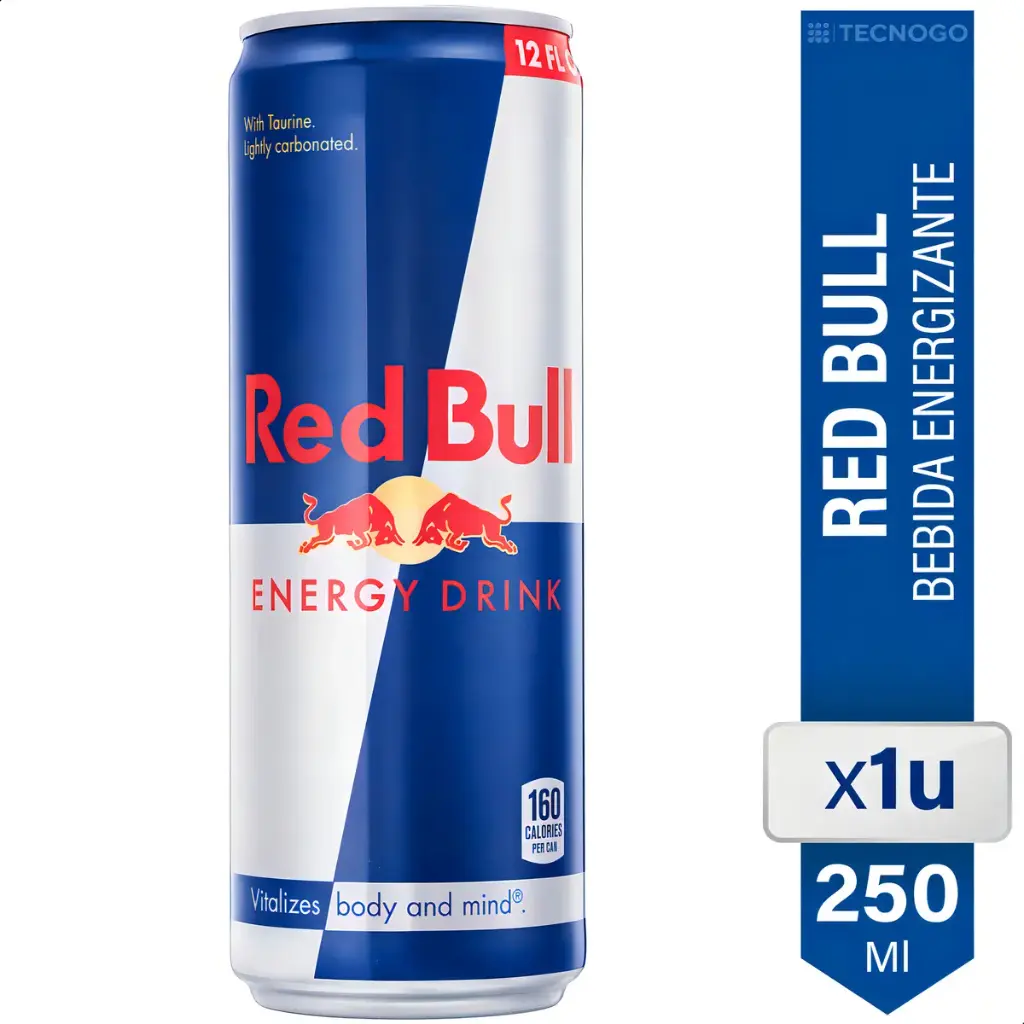Bebida carbonatada 250 ml, Reb bull, pieza
