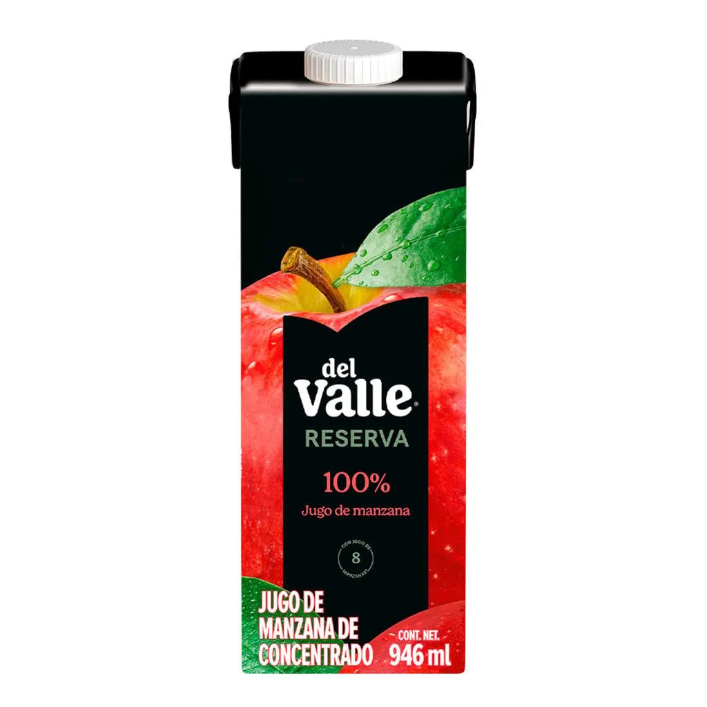 Jugo de manzana reserva natural, del valle, 946ml, pieza 