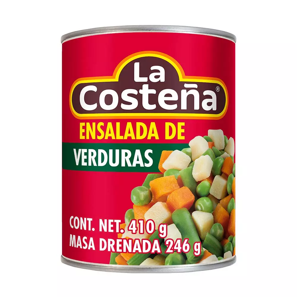 Ensalada de verduras 2200 grs, la costeña, lata