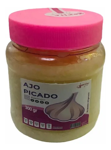Ajo picado en agua de 5 kilos, corinto, pieza
