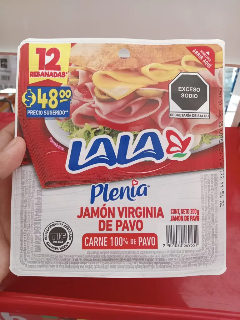 [1460C] Jamon de pavo virginia 200g, lala, pieza